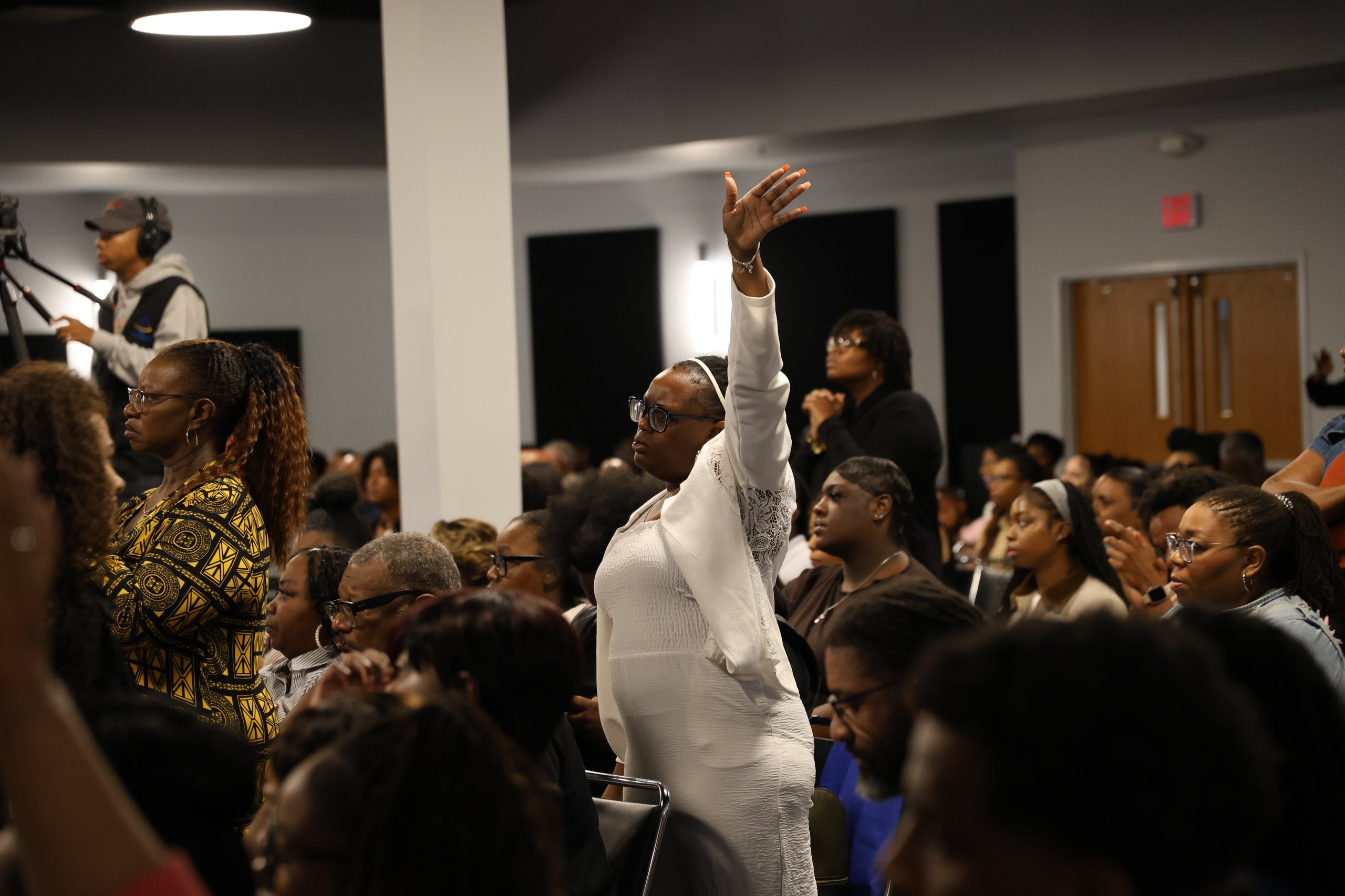 Embassy congregation gathered