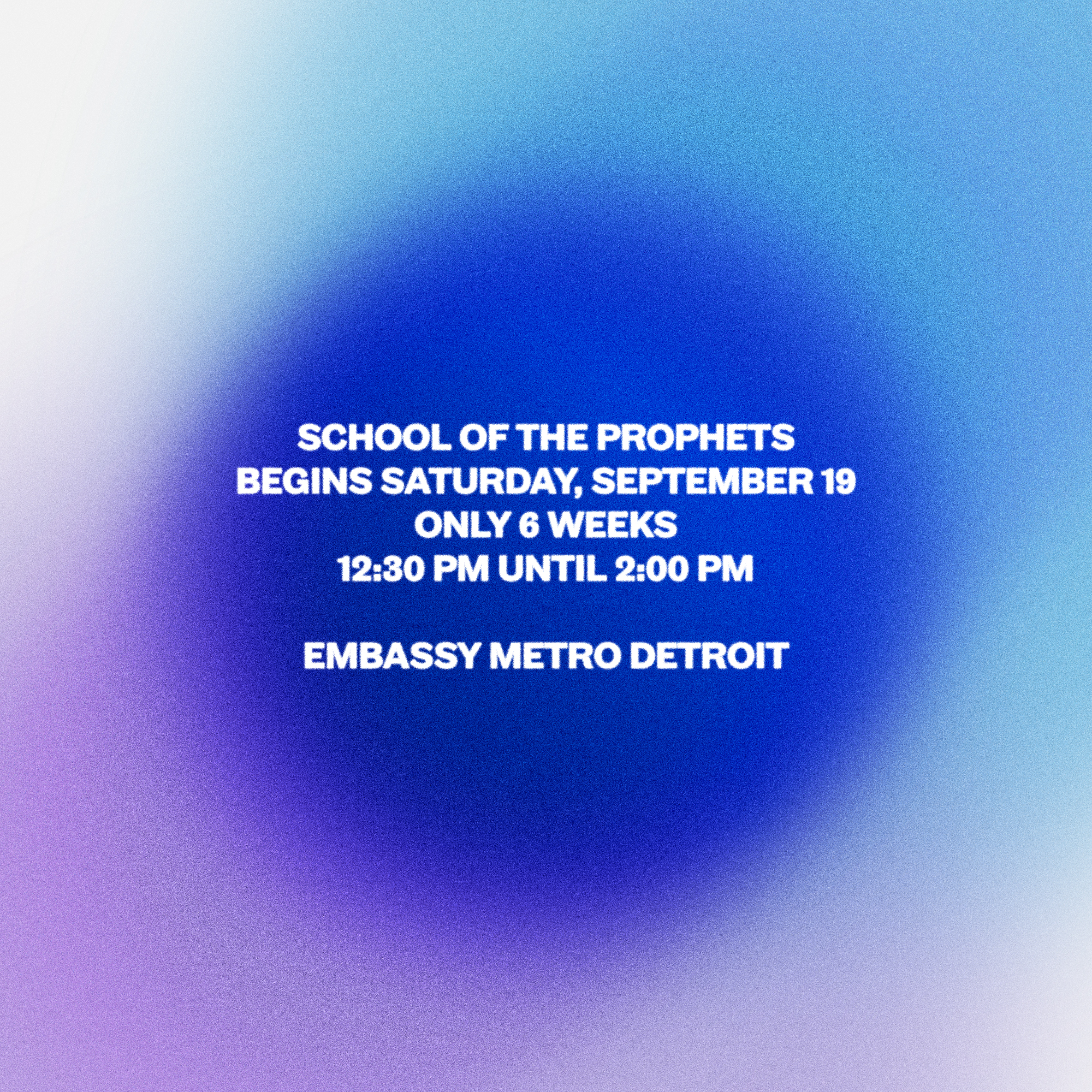 School of the Prophets: Foundations